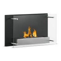 Настольный биокамин с защитным стеклом Tabletop SafeFlame, черный