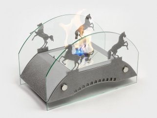 Биокамин настольный Lux Fire Графский мост М (серебро)