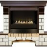 Биокамин в портале Firezo Pierre Luxe Темный дуб Белый, стандарт фото 1