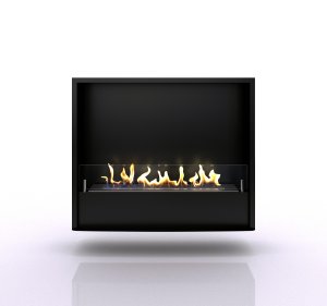 Биокамин в портале Firezo Pierre Luxe Темный дуб Сланец, стандарт