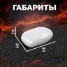 Декоративные керамические камни, 5 шт,  гладкие белые фото 2