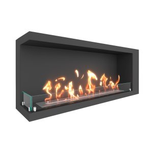 Биокамин угловой SteelHeat LONG 1200 левый