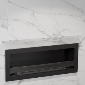 Стеклянная полка для биокамина Opti white 1000