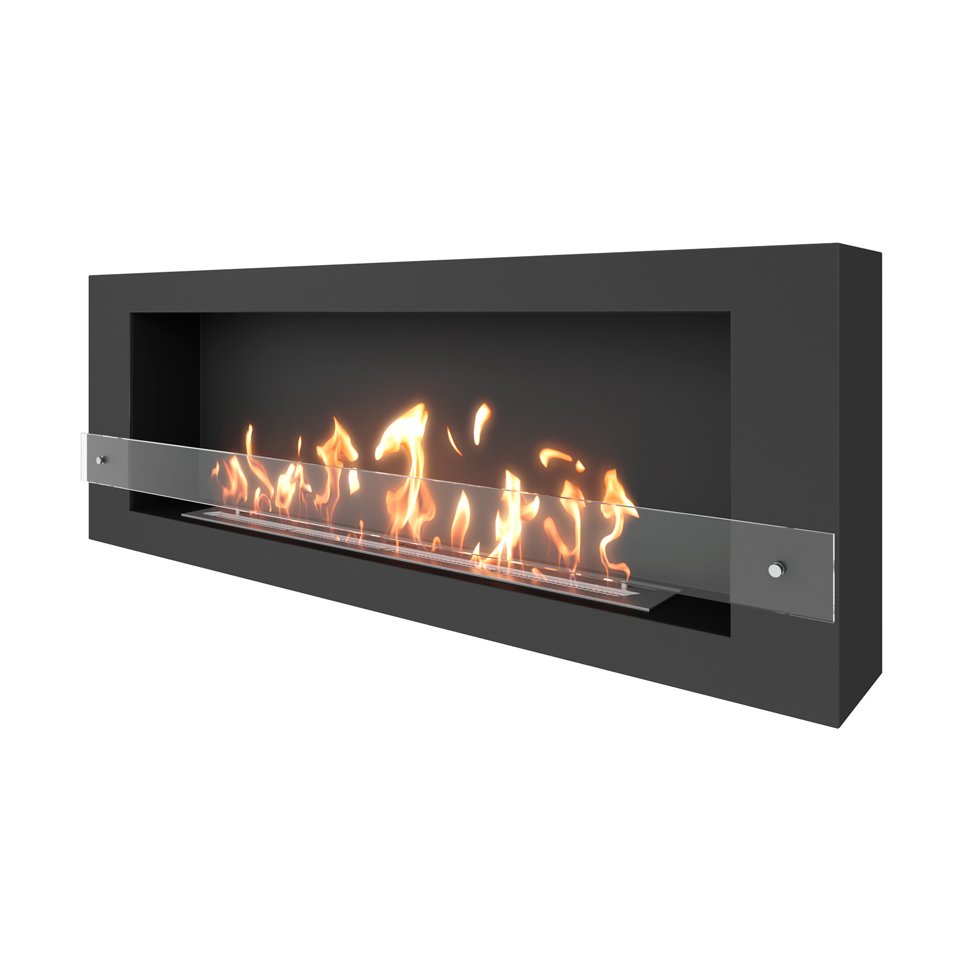 Биокамин SteelHeat WALL LONG 1500 черный
