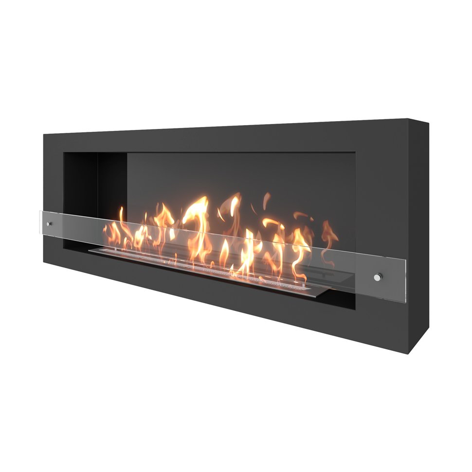 Биокамин SteelHeat WALL LONG 1500 черный