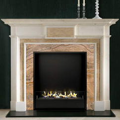 Биокамин в мраморном портале Firezo Bello, стандарт